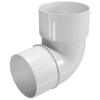 Колено трубы 67 град. D80 FINEBER белое