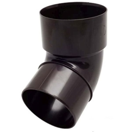 Колено трубы 67 град. D80 FINEBER коричневое