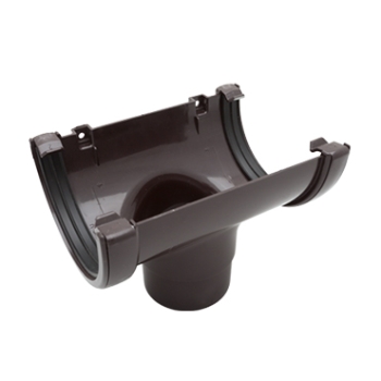 Сливная воронка желоба FINEBER 120/80 мм коричневая 